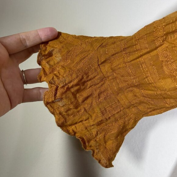 Dolan Women Rustic Orange Short Bell Sleeve Blouse XS Cotton Blend! - Picture 7 of 7